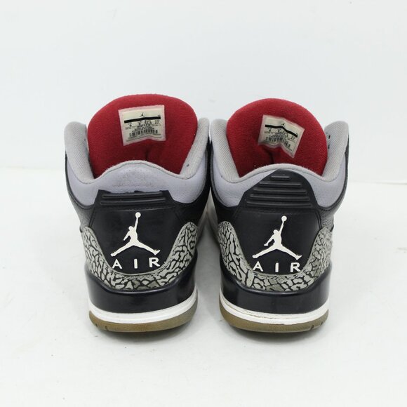 NIKE AIR JORDAN 3 RETRO BLACK-FIRE RED-CEMENT GRAY MEN\'S SHOE SNEAKER SIZE 9 main image 6